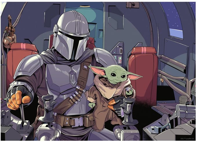Ravensburger puzzel Star Wars The Mandalorian - 1000 stukjes legpuzzel.