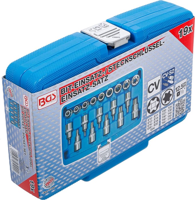 BGS Dopsleutelbit en doppenset 1/2 Torx 19 delig