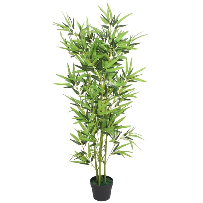 vidaXL - Kunstplant - met - pot - bamboe - 120 - cm - groen