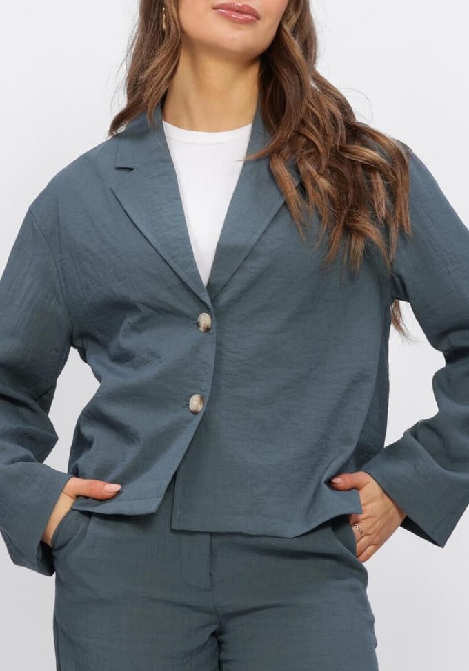 Object Objrini Lo Blazer Blazers Dames - Petrol - Maat 42