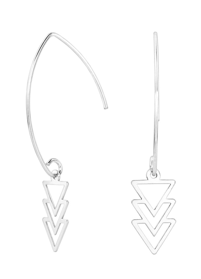 ARLIZI 2466 Oorbellen driehoek hanger - sterling zilver - 4,5 cm