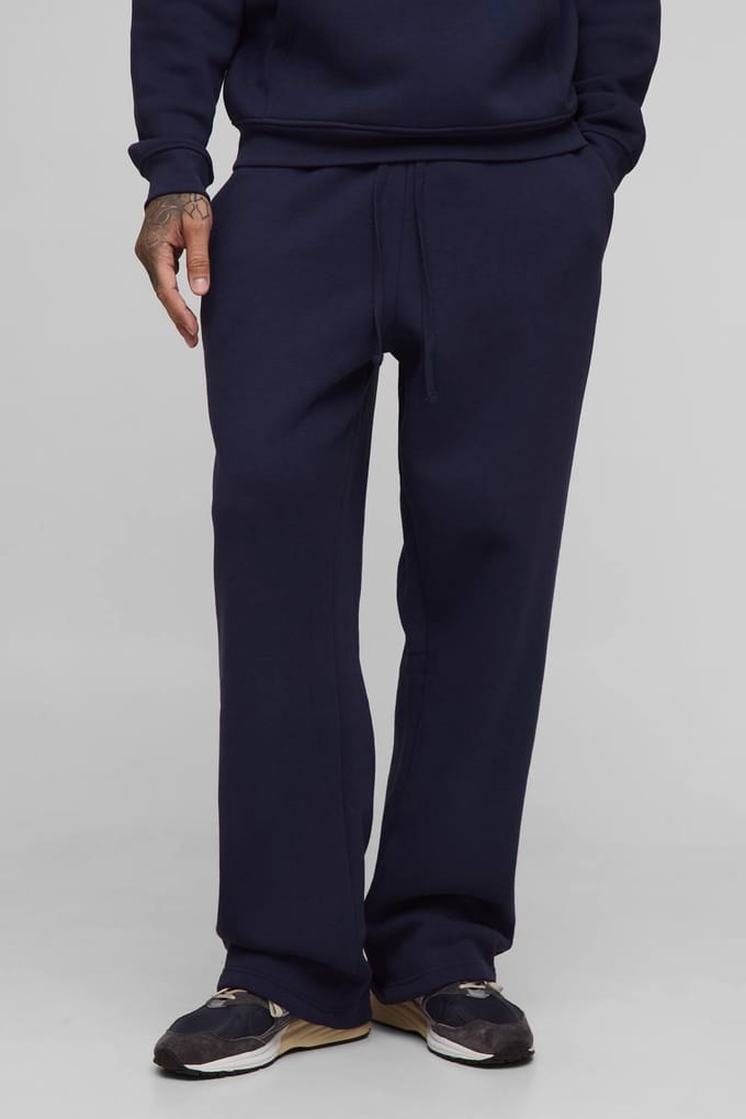 Lange Basic Joggers met Rechte Pijpen | Navy | Size Medium