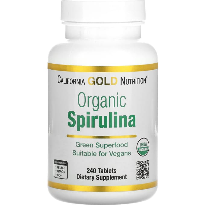 Biologische Spirulina, 1.500 mg, 240 tabletten (500 mg per tablet)