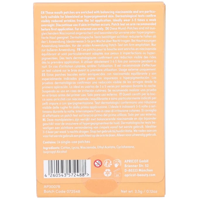 APRICOT Mond Mouth Patches with Niacinamide - Mini Antirimpelcrème Unisex