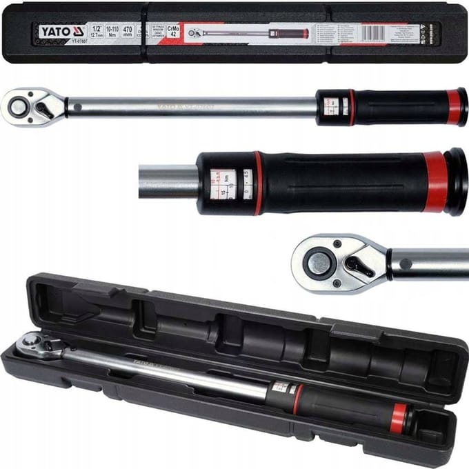 Yato Momentsleutel 1/2" 10-110Nm met Kalibratiecertificaat