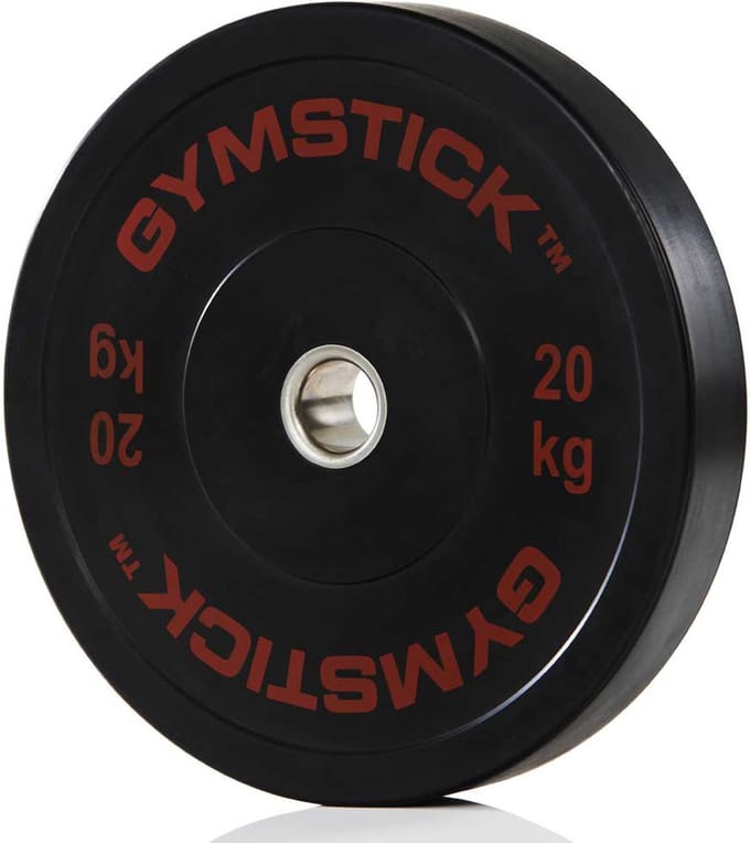 Gymstick 20kg Olympische Bumper Plate Zwart 20 kg