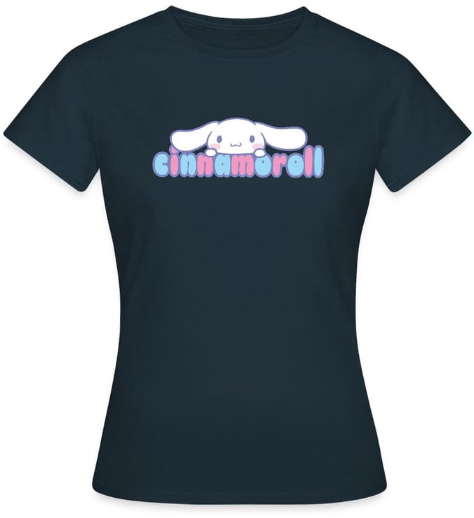 Cinnamoroll Gluurt Over De Letters T-Shirt Dames