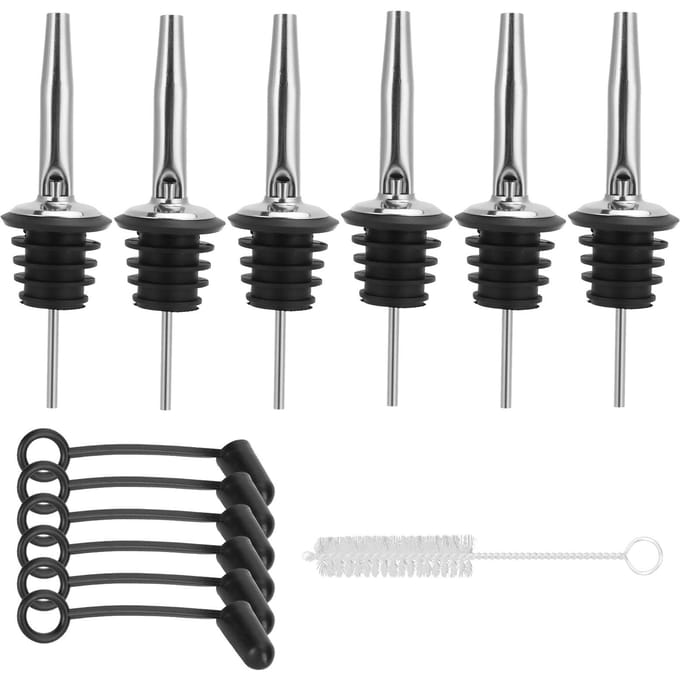 304 Roestvrij Staal Wijnfles Tuit Stop Likeur Dispenser Schenktuit Dop Keukenaccessoires gray