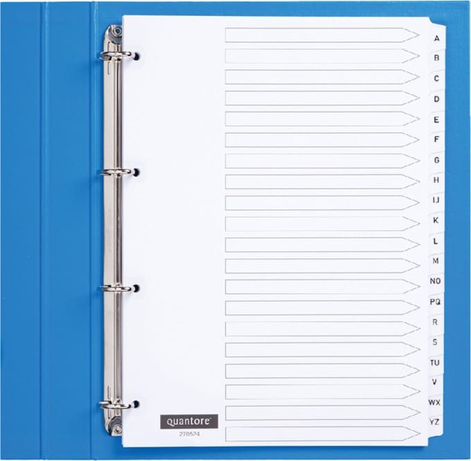 Tabblad quantore 4rings karton a-z wt | 10 stuks