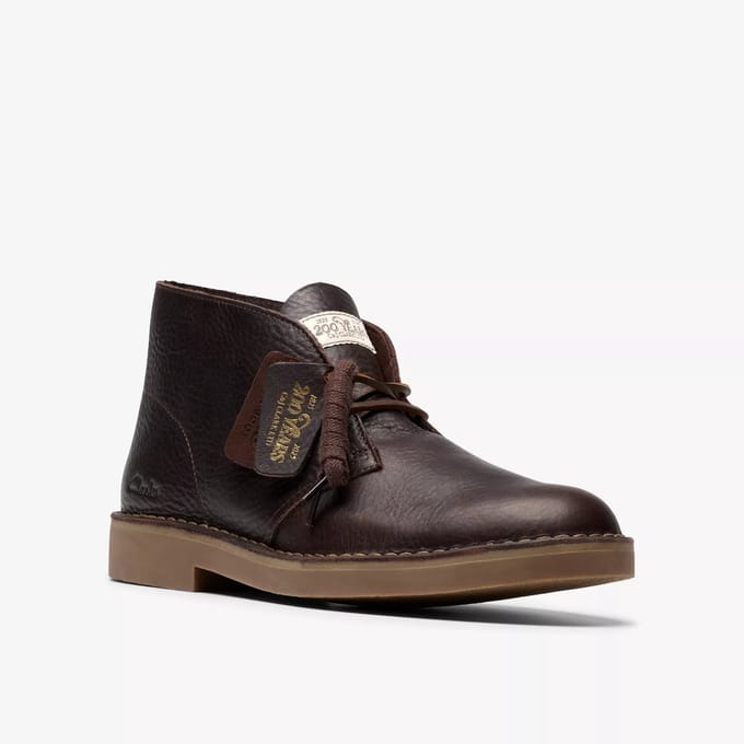 CLARKS Desert Bt Evo. Heren Veterschoenen - Dark Brown Lea
