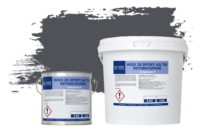 Wixx 2K Epoxy AQ 750 Betoncoating - 5kg - RAL 7015 | Leigrijs