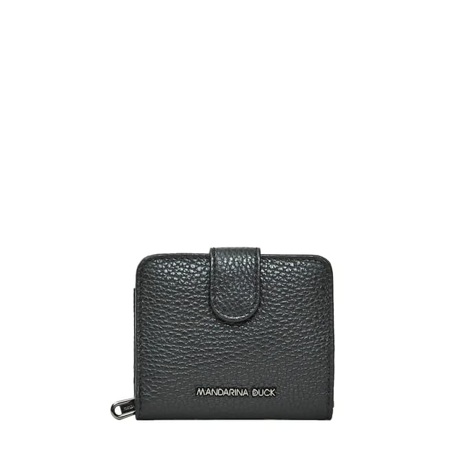 MANDARINA DUCK Leren kaarthoes Mellow Leather Card Case Nero zwart