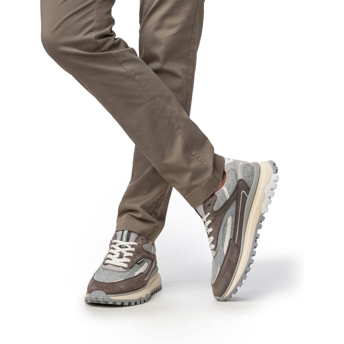 Floris Van Bommel Sfm-10172 De Gripper Sneakers - Nubuck - Heren - Grijs - Maat 43⅓