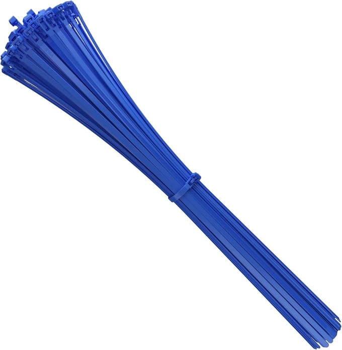 Kabelbinders Herbruikbaar - Tie Wraps - Kabelbeheer Buiten - Extra Sterk Duurzaam - 540mm 100 Stuks - Blauw