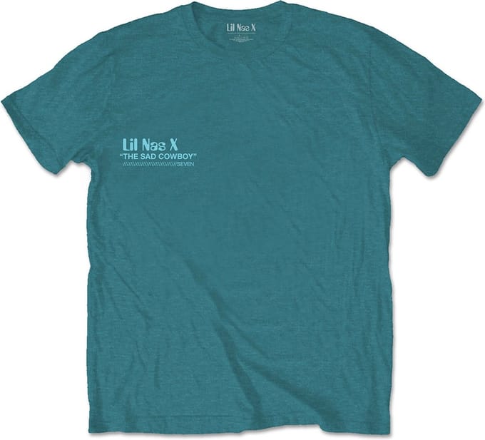 Lil Nas X - Album Heren T-shirt - S - Turquoise