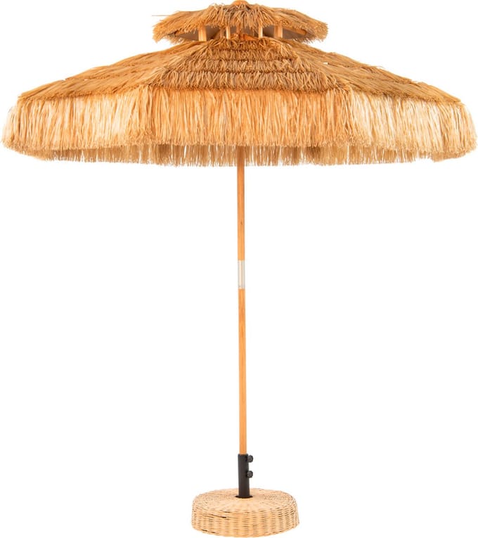 Raffia Rieten Parasol - Strand Parasol - 220 cm