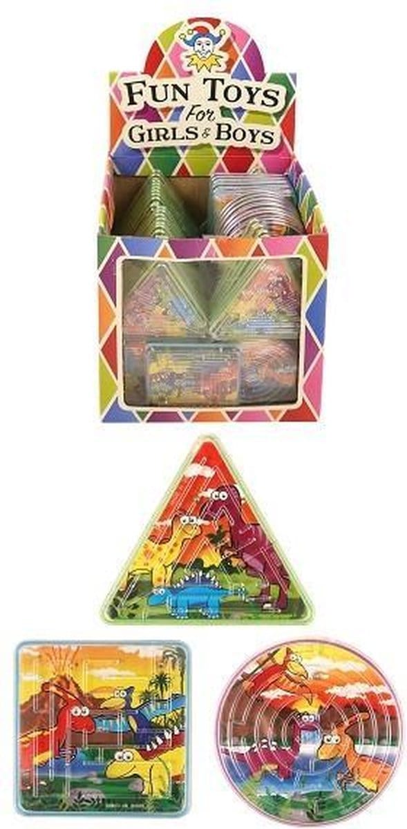 12 stuks geduldspelletjes dinosaurussen - uitdeelcadeautjes