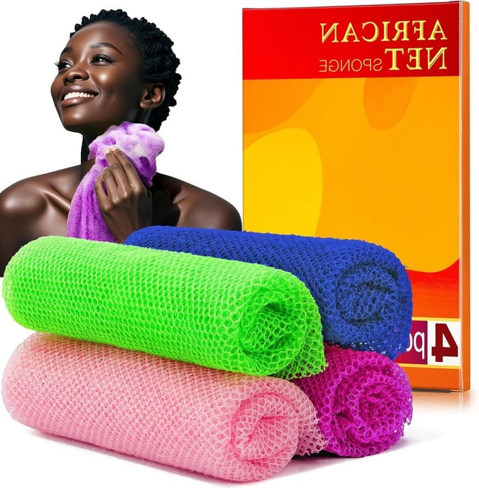 Netspons Set - Bad Spons - Huid Peelen - Diepe Exfoliatie - 4 Stuks - Multicolor