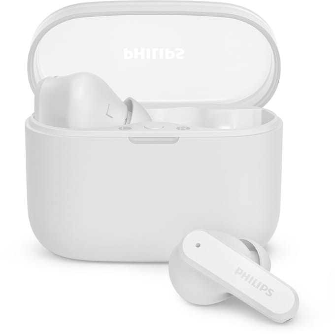 PHILIPS TAT2000 - In-ear oordopjes - 32 uur afspeeltijd - 4 mic technologie - multipoint - IPX4 - Microsoft Swiftpair - aanraakbediening - App control - Wit