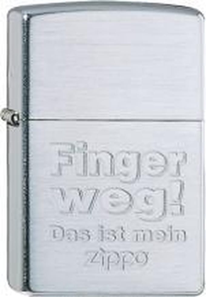 Zippo aansteker Finger Weg!
