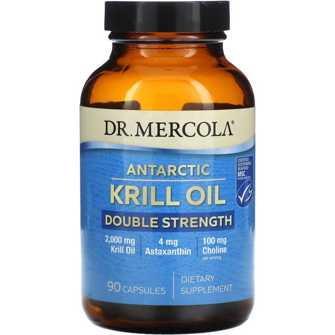Dr. Mercola, Antarctische Krillolie, Dubbele Sterkte, 90 Capsules