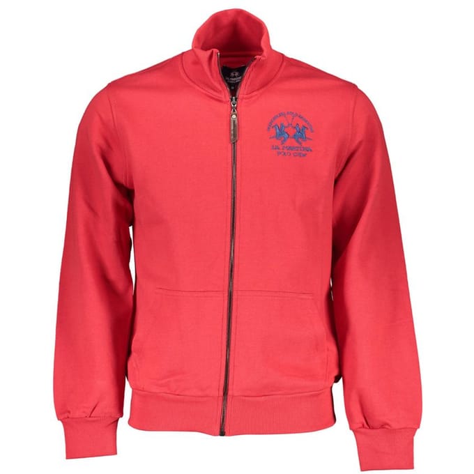 La Martina Rosso Katoenen Heren Sweatshirt