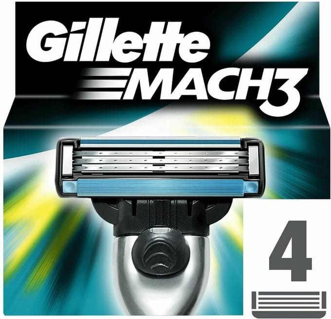 Scheermes Gillette Mach 3 (4 Stuks)