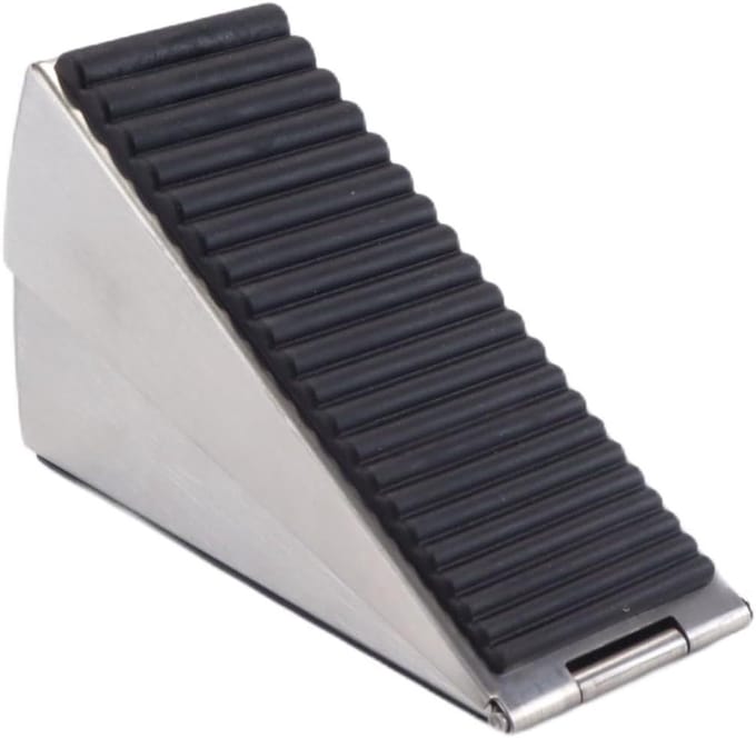 Deurstop - Deurwig - Deuren Open Houden - Verstelbare Hoogte - 7.5cm Hoog - Zilverkleurig