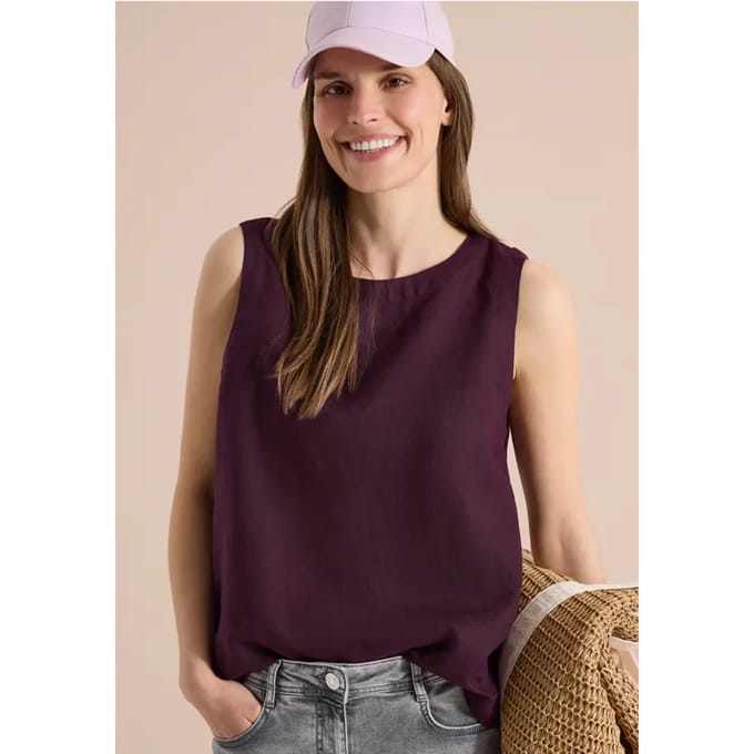 Linnen blouse met knoopdetails