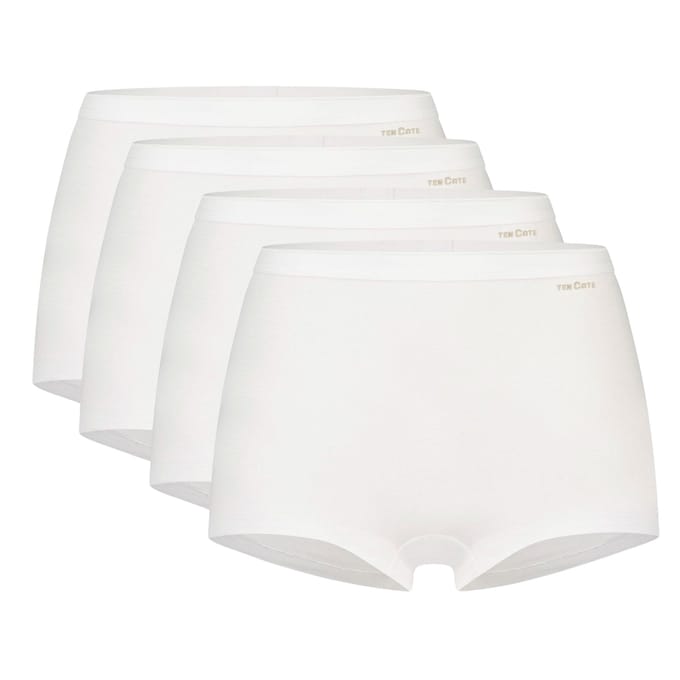 Ten Cate Basics Organic Cotton Stretch Short 4-pack Wit-XL