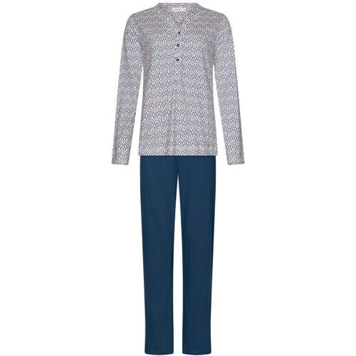 Pastunette - Rose Stream - Pyjama - Bio Katoen - Wit/Blauw - Maat 52