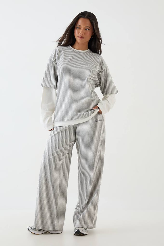Dames Dsgn Studio Getextureerde Rechte Pijpenbroek | Black | Maat: Small