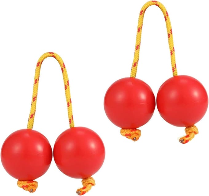 Ritme Eieren - Afrikaanse Shaker - Muziek Maken - Authentiek Geluid - 2 Paar - Rood