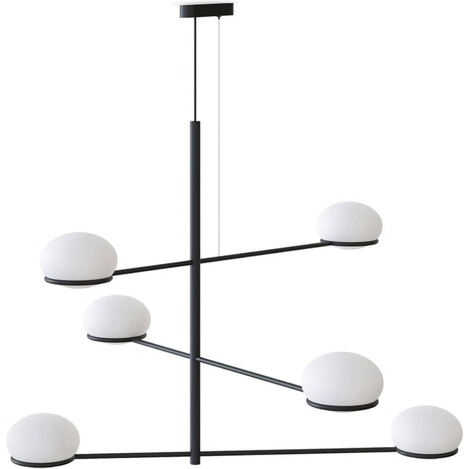 LEDS-C4 Coco Chandelier hanglamp, zwart/wit