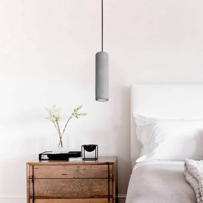 Viokef Hanglamp Phenix van beton, langwerpig