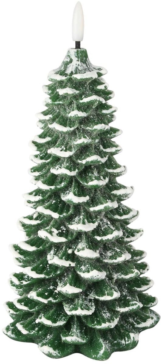 Dekoratief | Kaars 'Christmas Tree', groen, LED, 20cm | A255943