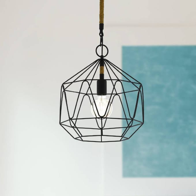 EGLO Cottingham - Hanglamp - E27 - Ø 37 cm - Zwart