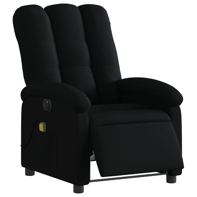 vidaXL - Massagestoel - elektrisch - verstelbaar - stof - zwart