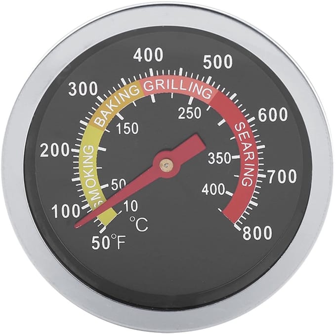BBQ Grill Thermometer - Rvs - 80 mm - Houtskool Roker Thermometer voor Barbecue Vlees