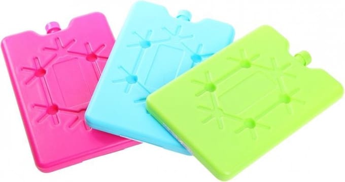 Koelelement plat - groen - 200 ml - 11 x 16 cm - koeltas/koelbox element