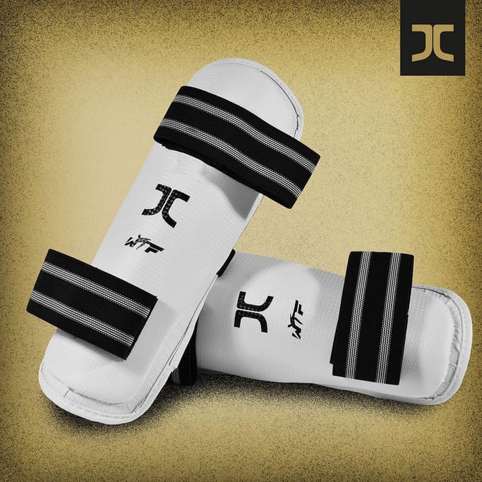 Taekwondo-scheenbeschermers JC-Club | WT | Wit (Maat: S)