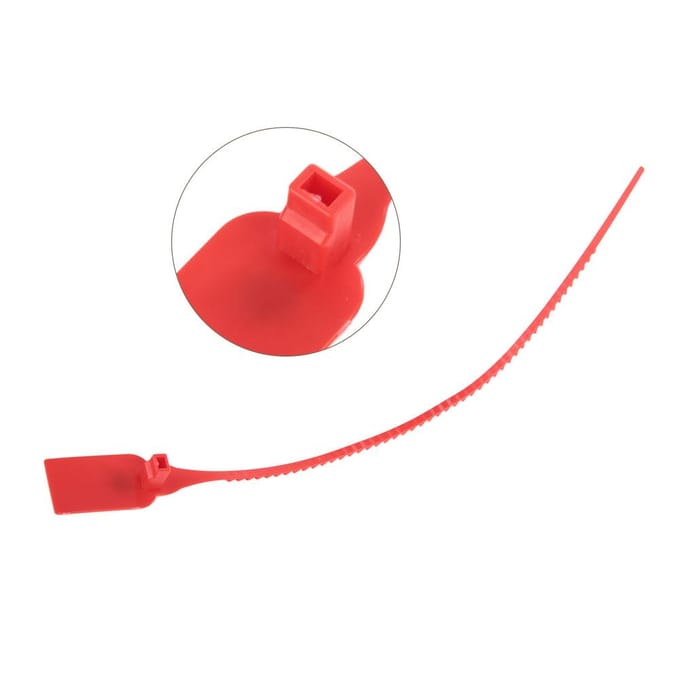 100 Stuks Plastic Wegwerp Kabelbinders Zelfsluitend Tie Koffer Schoenen Tas Label Tag (Rood) Red