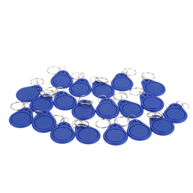 20 stuks beschrijfbare herschrijfbare 125KHz RFID-tag sleutelhanger sleutelhanger kaarten kopieerapparaat voor toegangscontrole blauw