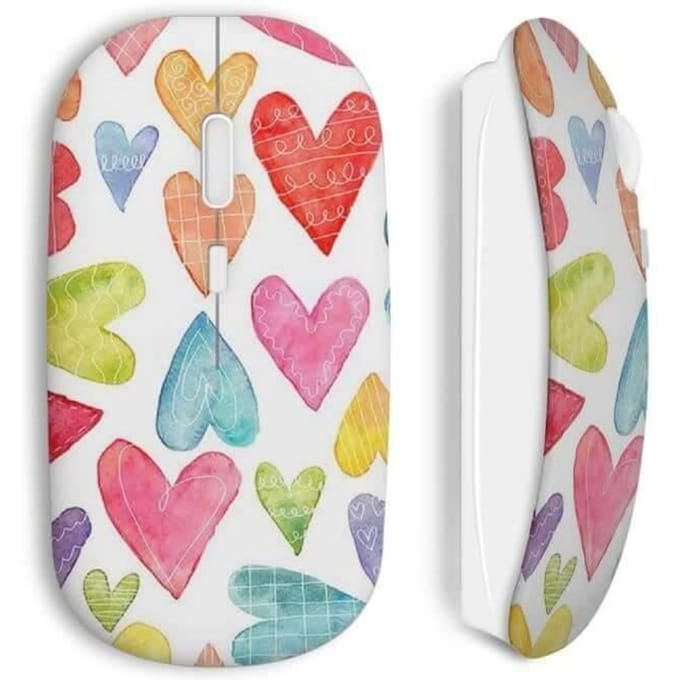 Souris sans fil Petits coeurs painted