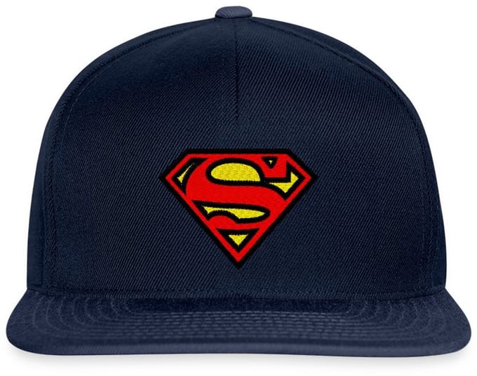 Superman Logo S-Shield Borduurwerk Snapback cap