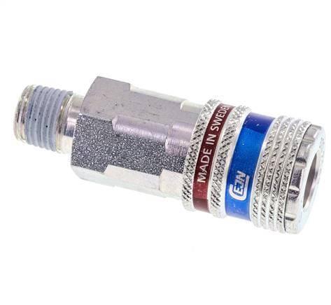 Staal/Messing DN 7.6 (7.2 Euro) Safety Luchtkoppeling Snelkoppeling R 1/4 inch Buitendraad - CLS7-M-SB-SE-C-014