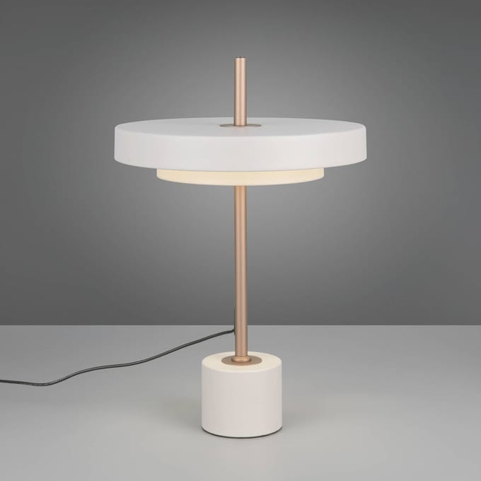 Trio Lighting LED tafellamp Keaton, lichtgrijs, hoogte 45 cm, metaal, CCT