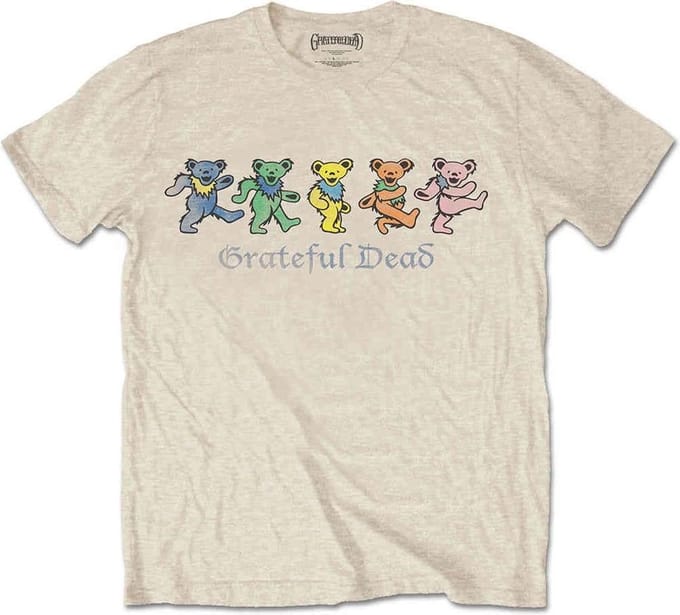 Grateful Dead - Dancing Bears Heren Tshirt - XL - Creme