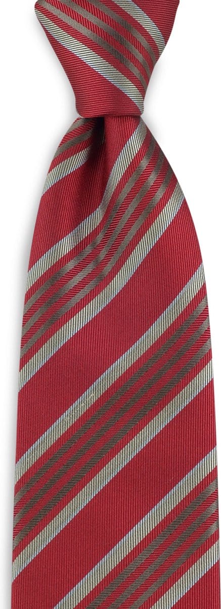 We Love Ties - Stropdassen - Stropdas Joint Stripes - rood / beige / blauw