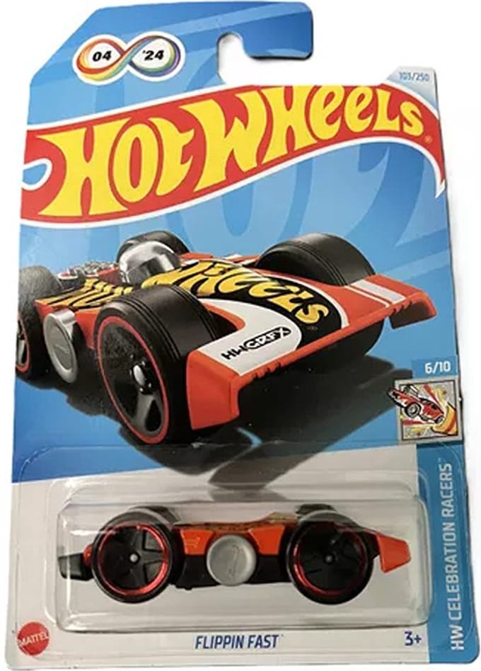 HOT WHEELS FLIPPIN FAST RACING/RED 103/250 1:64 HW CELEBRATION RACERS 6/10